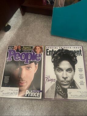 People & Entertainment Weekly Prince Tribute Magazines - Purple Accents